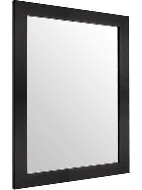 Stylish Black Rectangle Wall Mirror - 12x16 Inch Decorative Accent for Home